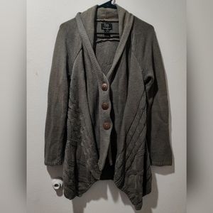 PURE Fresh Produce Olive Cable Knit Cardigan S/M